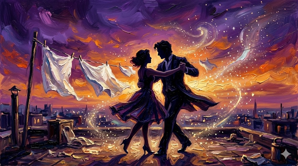 夢の中で踊るようなシルエット