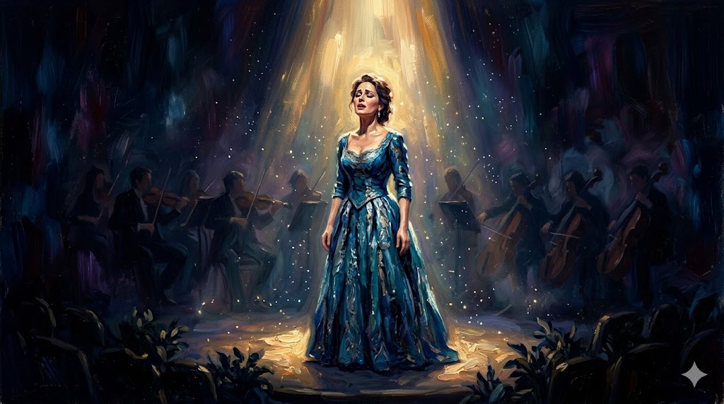 スポットライトを浴びる孤独な歌姫