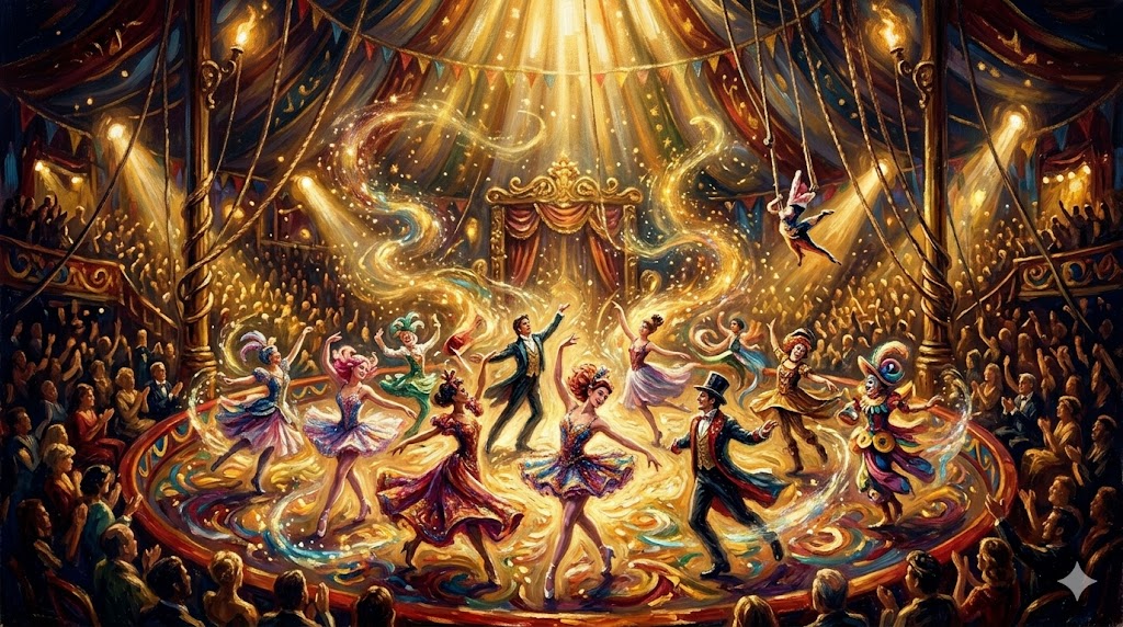華やかなサーカスのステージ